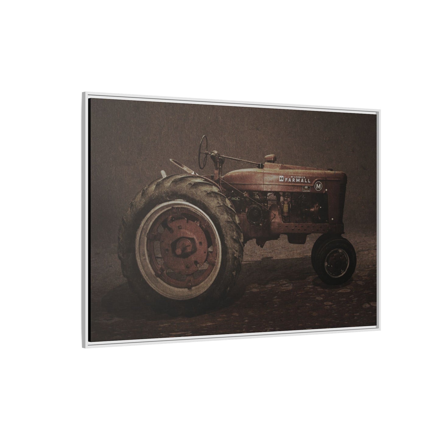 Vintage Farmall M Tractor | Framed Wall Art on Stretched Canvas