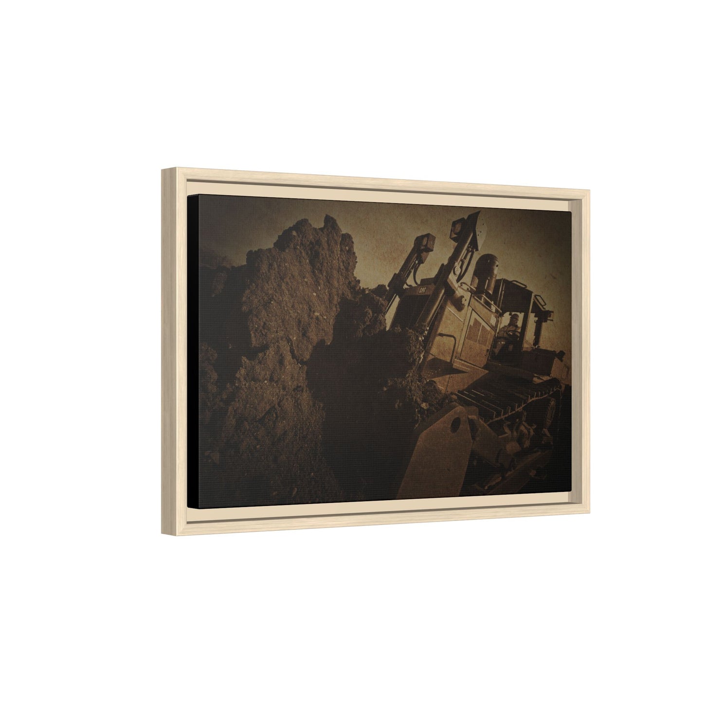 D8 Dozer Action| Framed Wall Art on Stretched Canvas