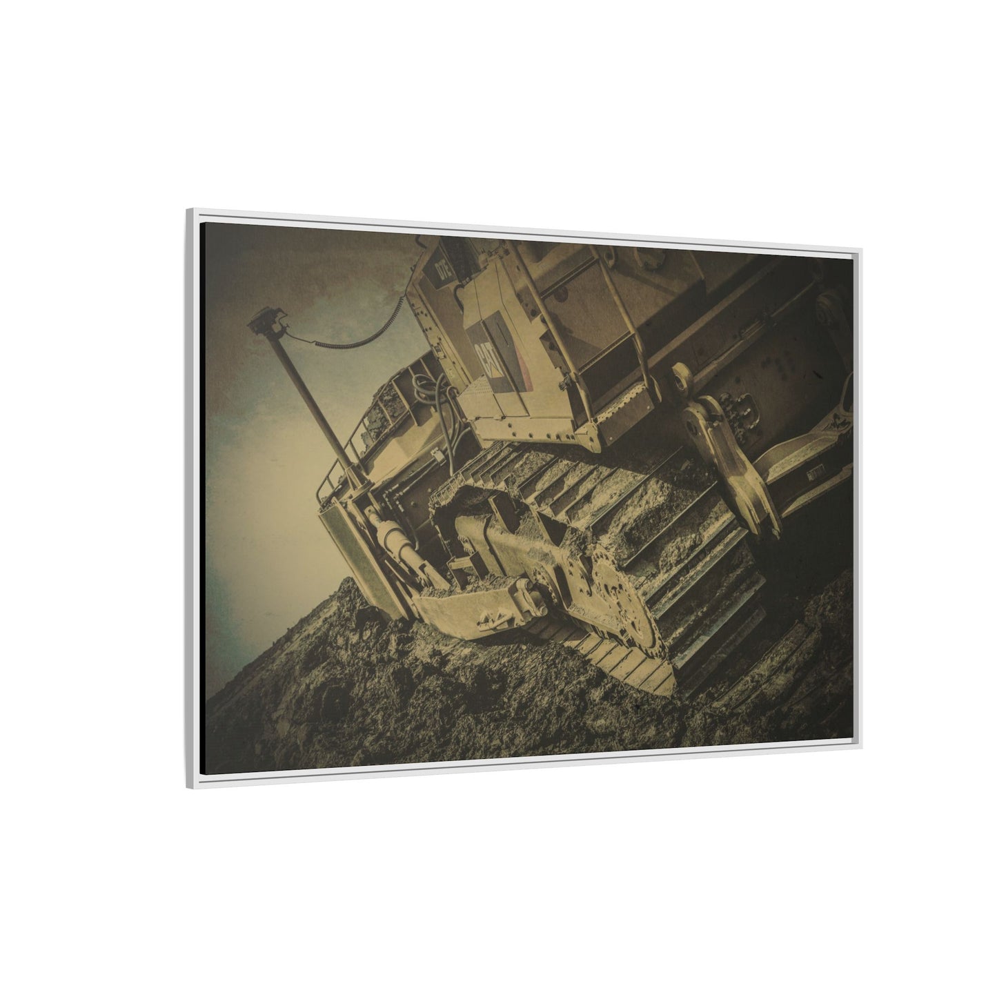 D7E Pushing Incline | Photo Art on Framed Canvas