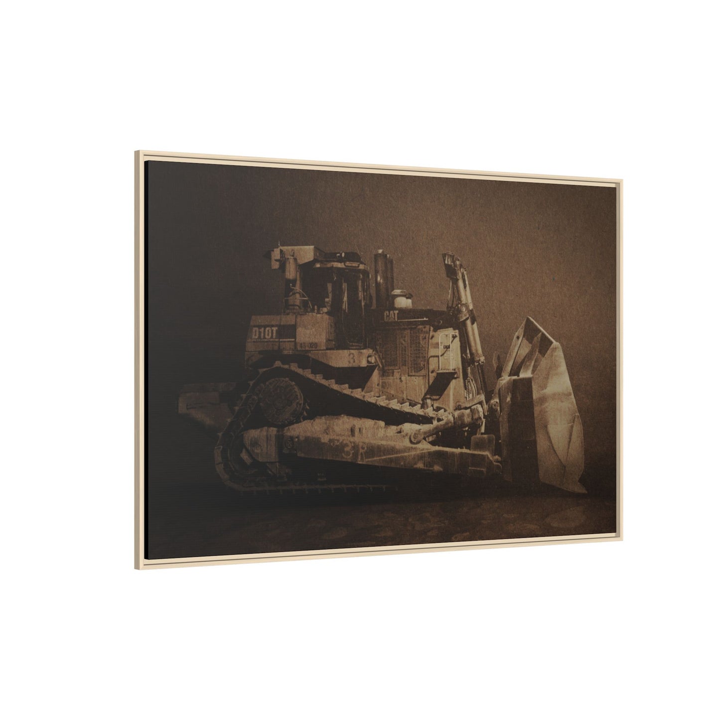 Classic D10T Dozer | Framed Wall Art on Stretched Canvas