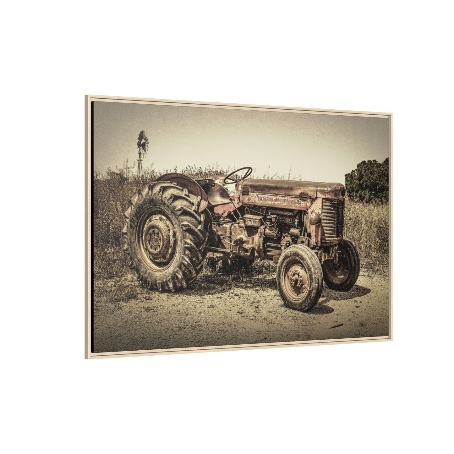 Vintage Massey Ferguson MF 35 - Framed Wall Art on Canvas