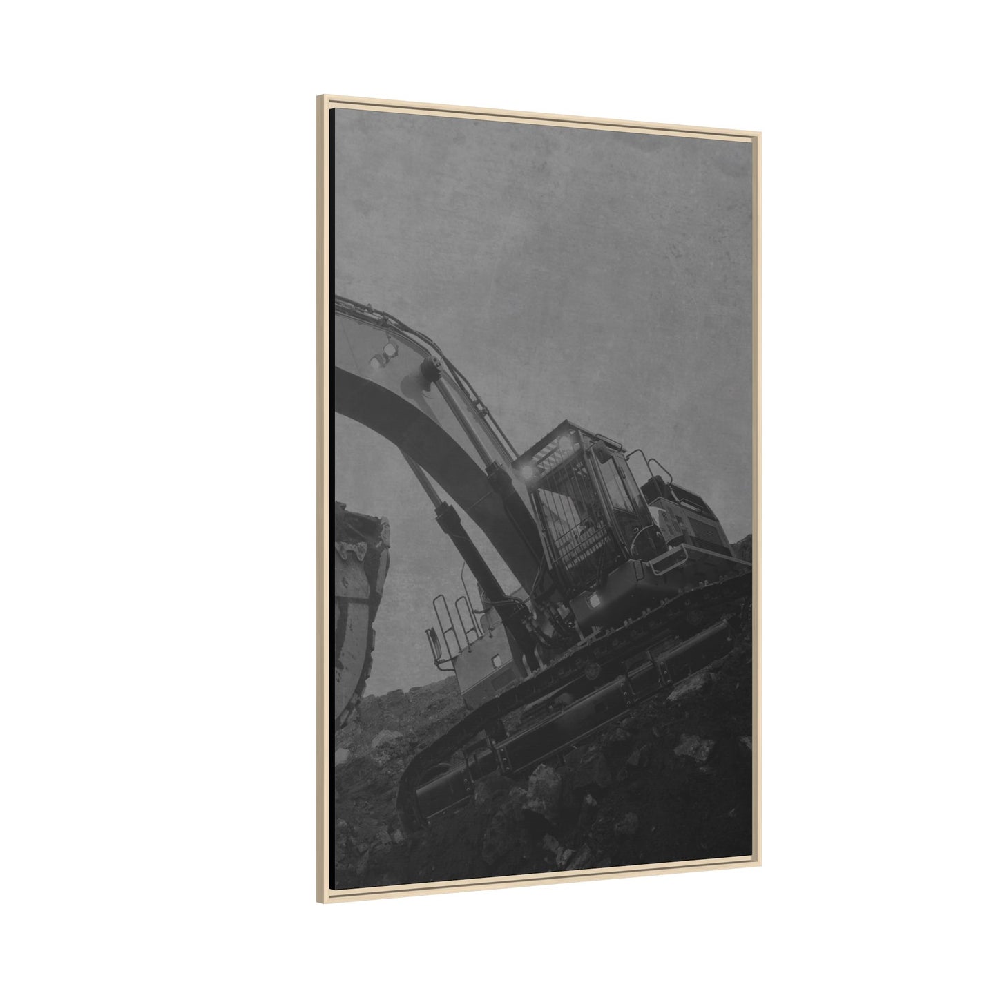 Copy of Excavator Triptych Center Jondo | Matte Canvas Print (Framed)