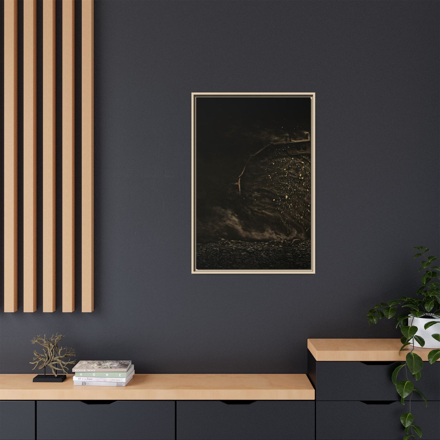 Epic Dozer Track Triptych Left | Matte Canvas Print (Framed)
