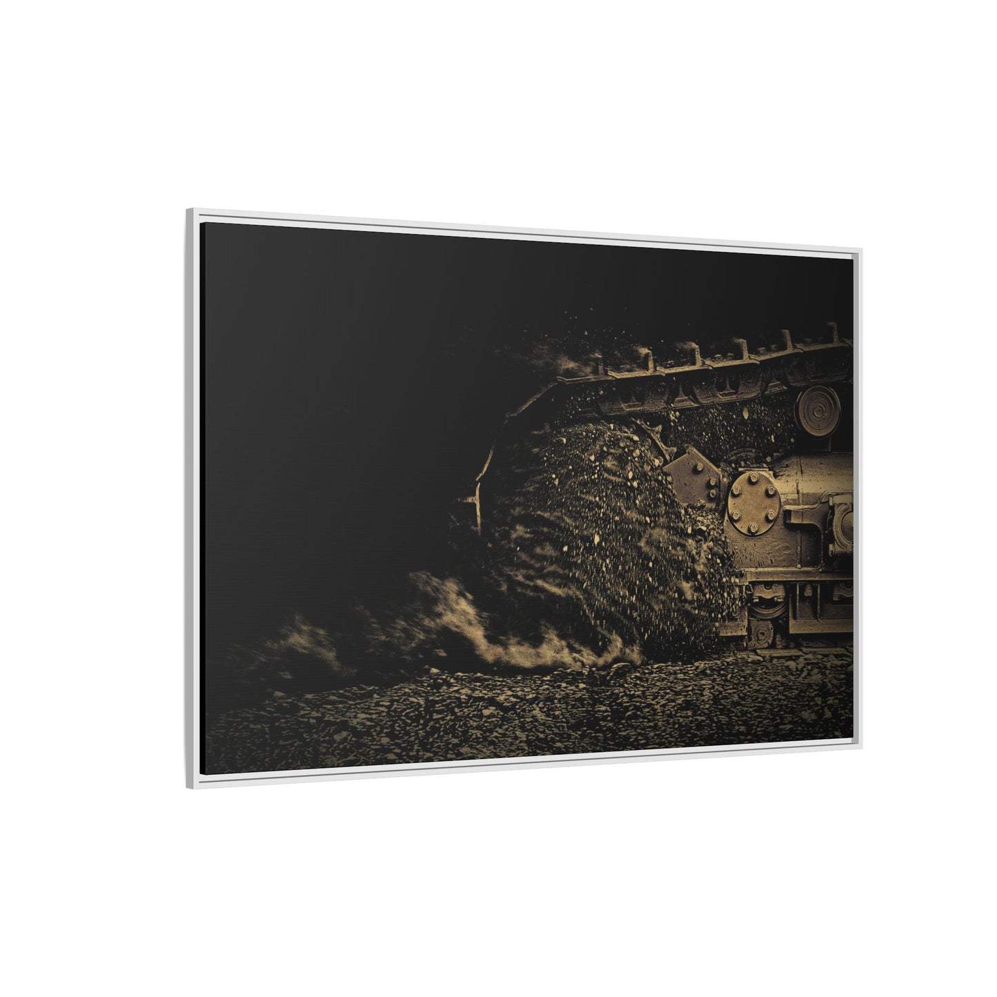 Throwing Dirt Track Action | Photo Art on Framed Canvas