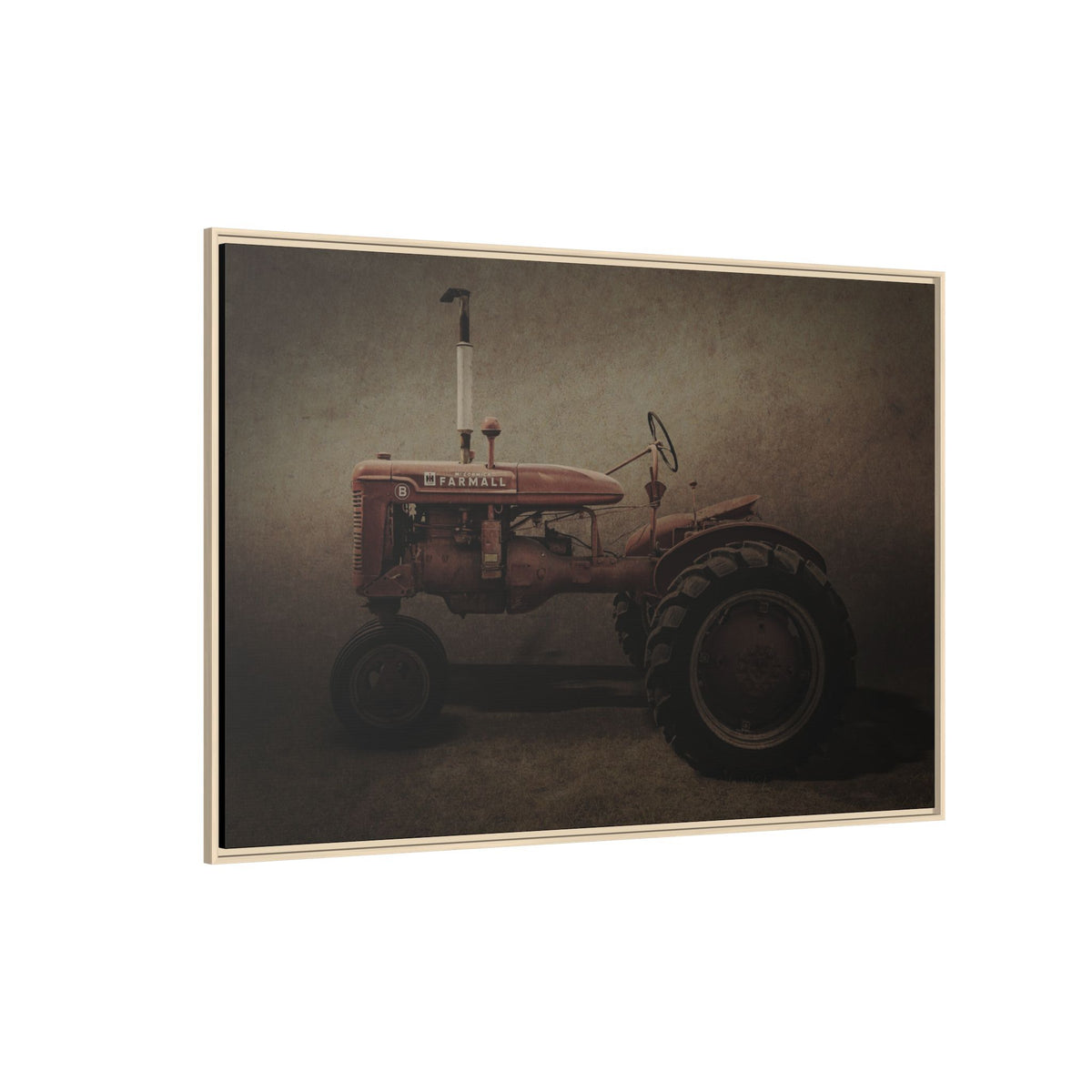 Vintage Farmall Model B Tractor | Framed Wall Art on Stretched Canvas