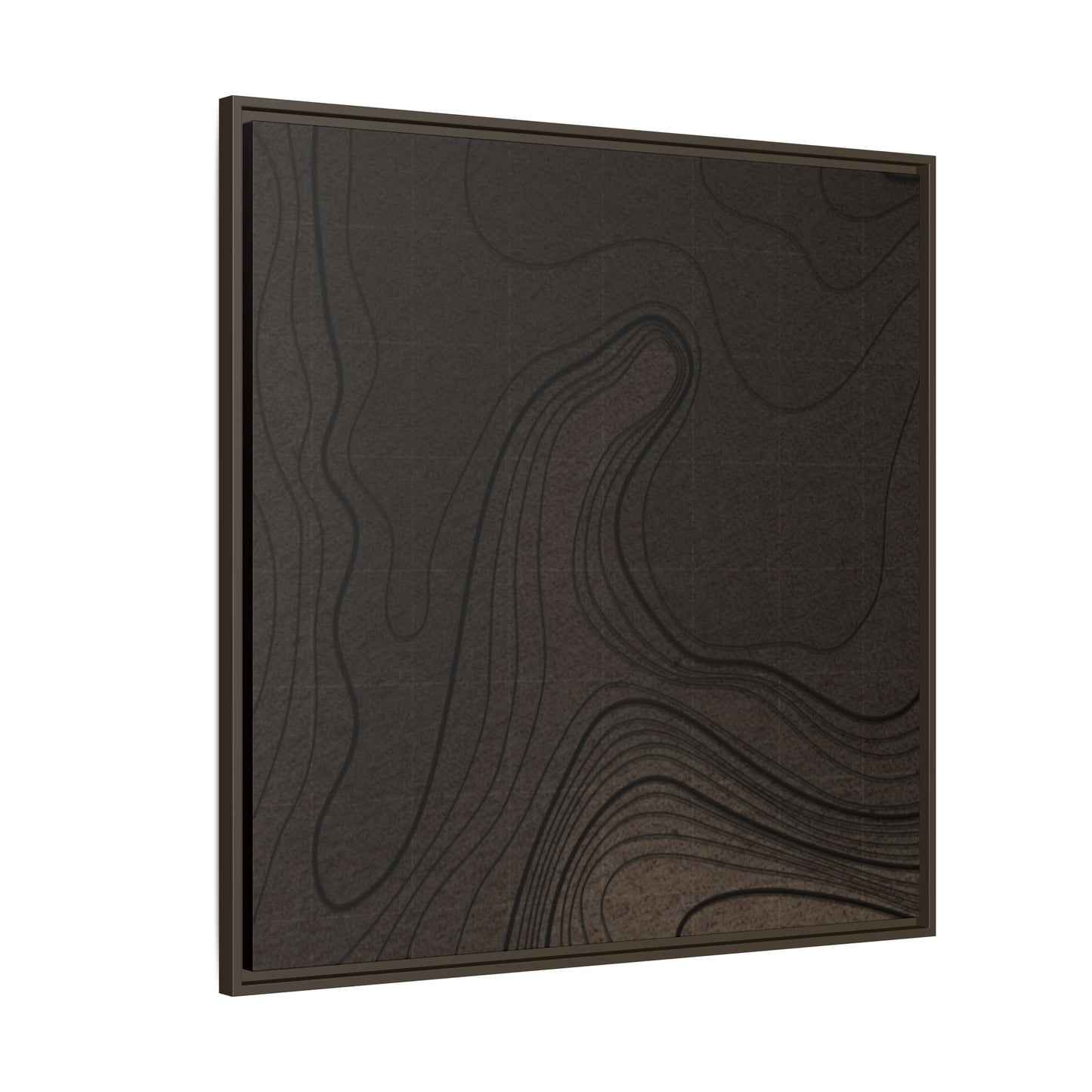 Abstract Topographic Tryptich - Left Panel - Matte Framed Canvas