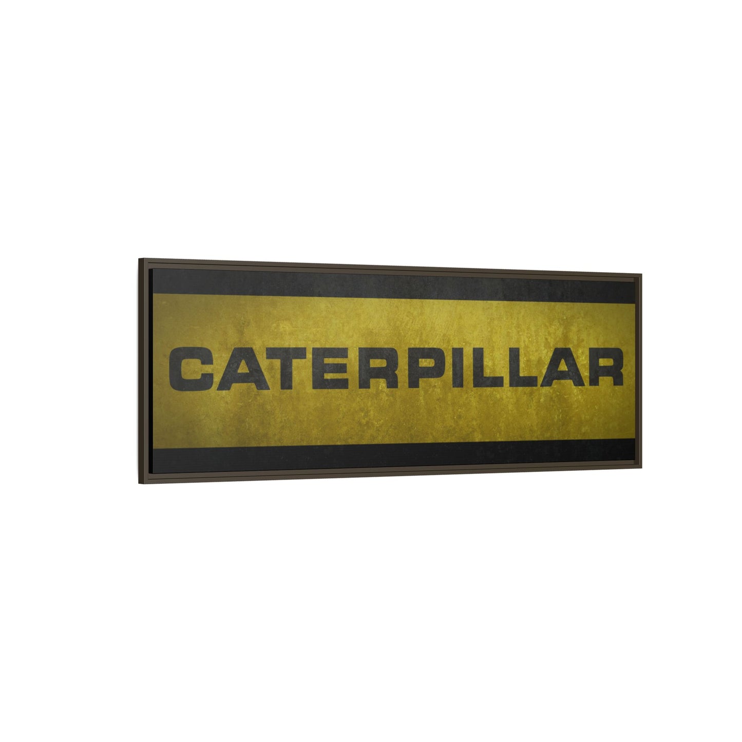 Big Yellow Vintage Lettering | Framed Canvas Wall Art
