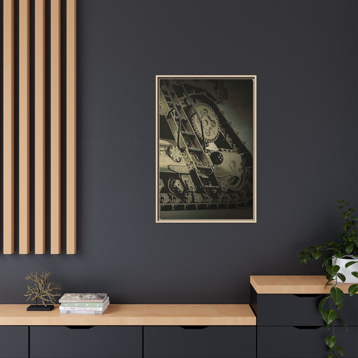 D11 Track Action | Triptych | Right Panel | Framed