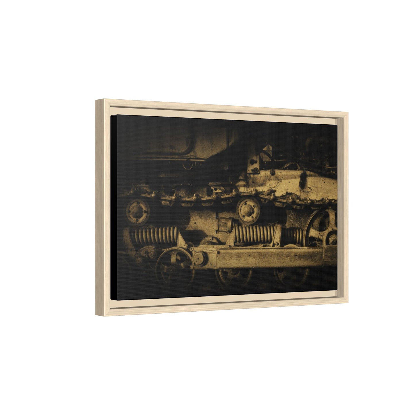 Dramatic Crawler Tracks | Framed Wall Art on Stretched Canvas