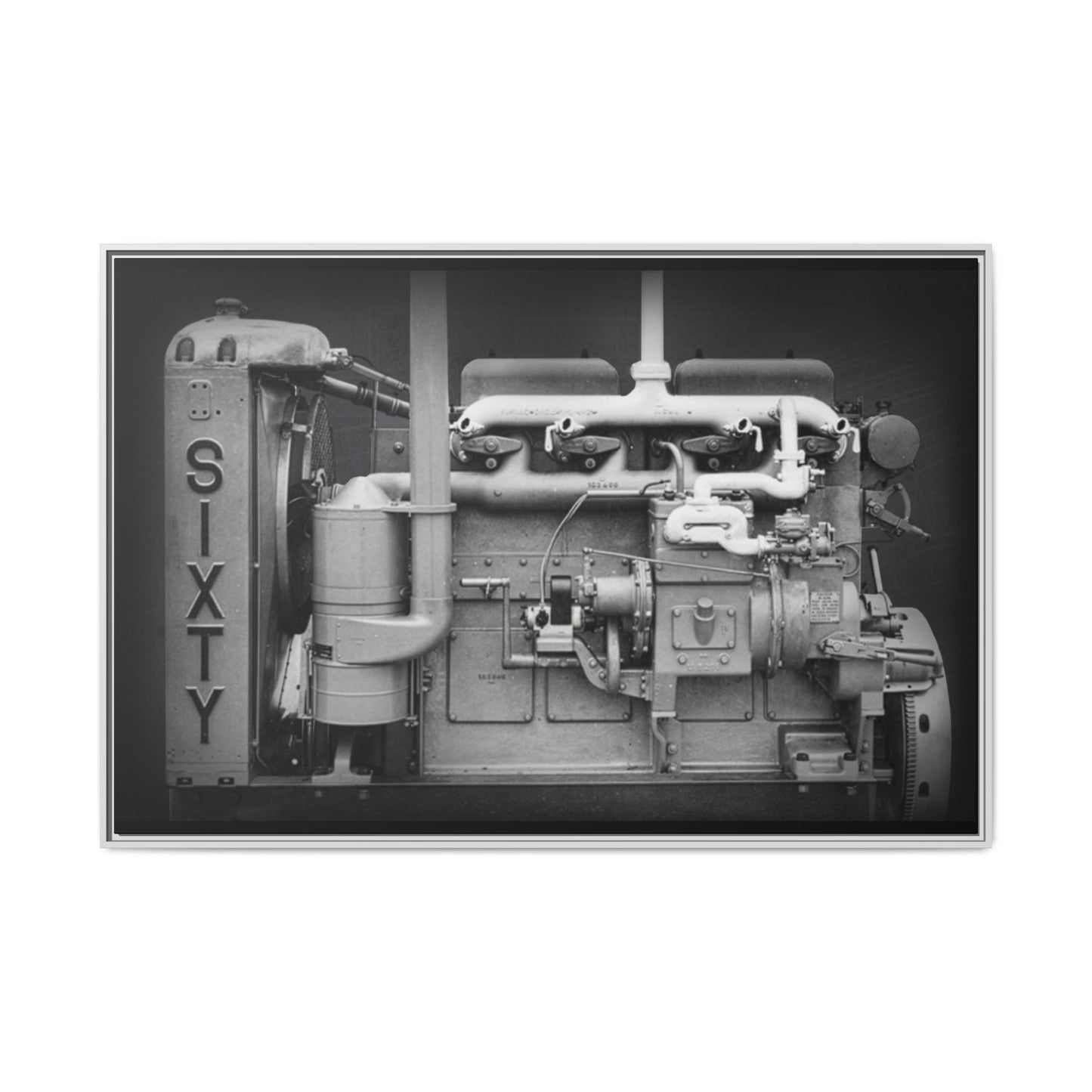 Vintage Caterpillar Power System Sixty Wall Art on Framed Canvas