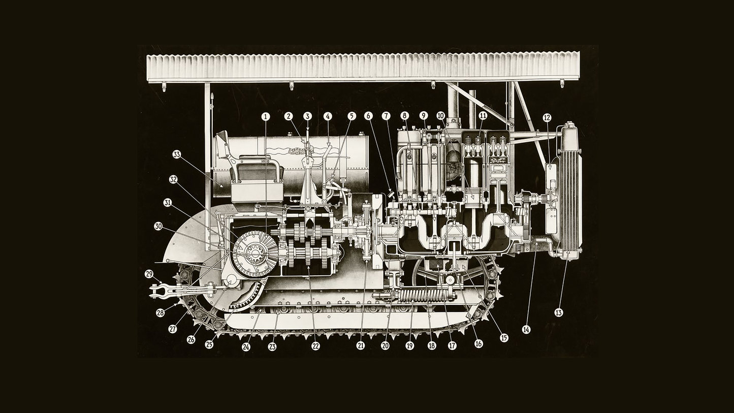 1919 BEST Crawler Cutaway Technical Drawing | Type II Commercial Wall Covering