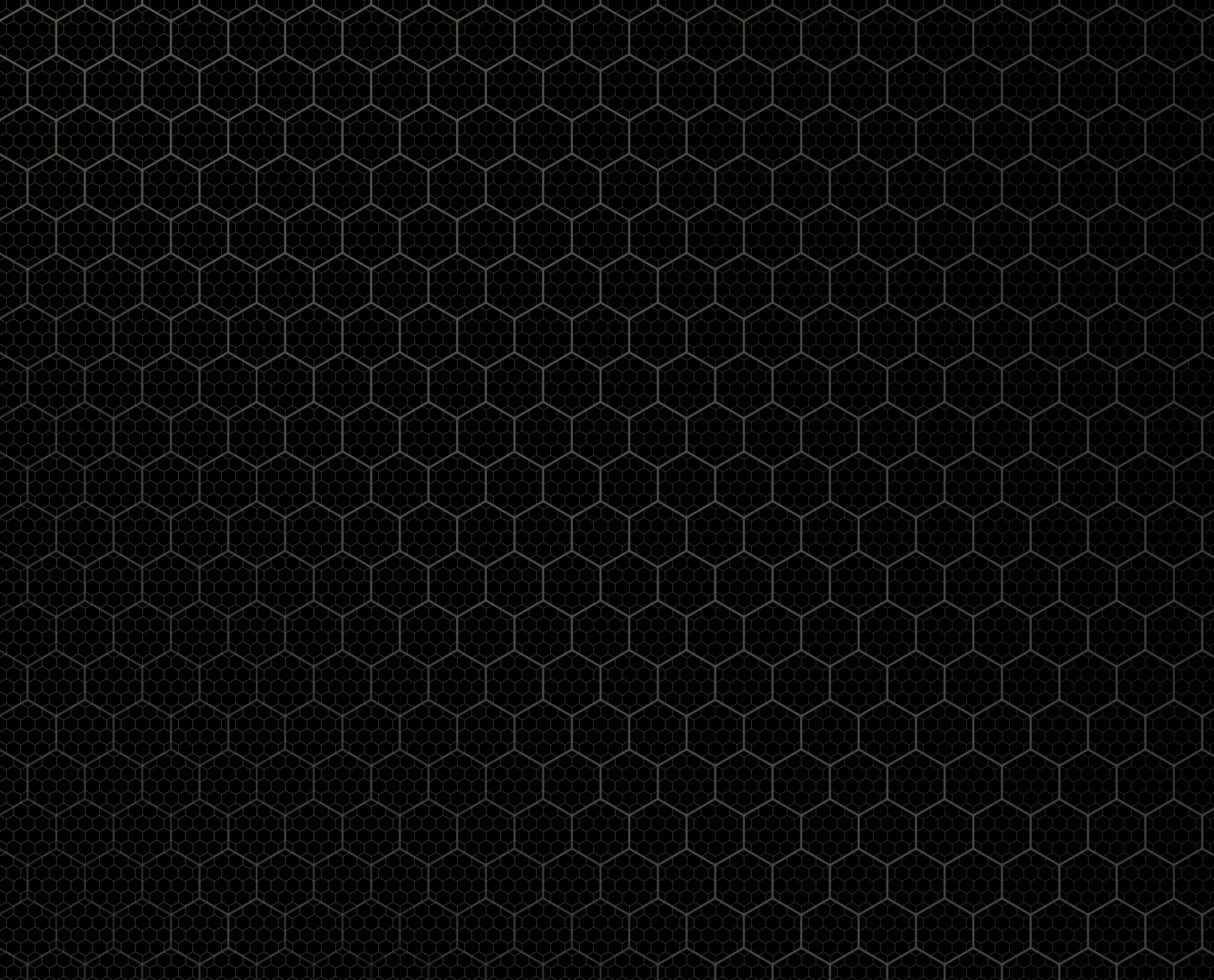 Black honeycomb pattern on a black background