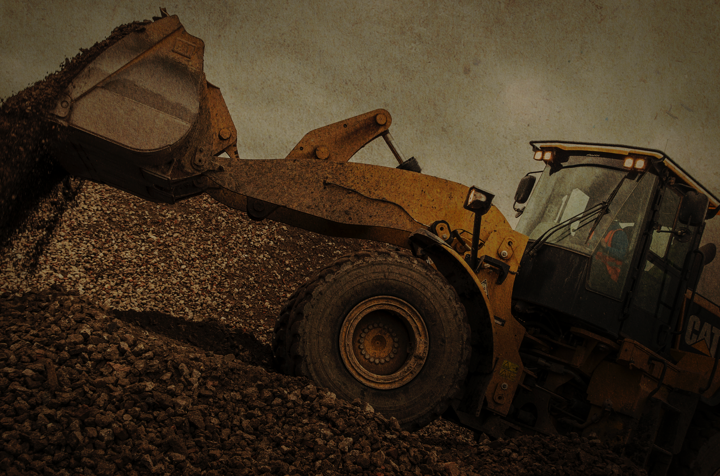 950K Wheel Loader Action | Type II Commercial Vinyl Wall Covering