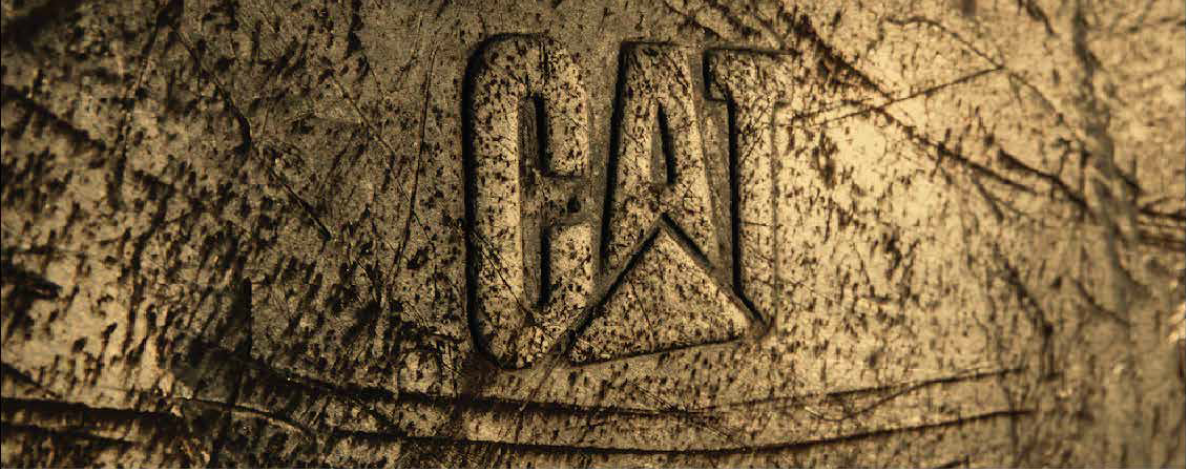 Distressed CAT Logo Mural