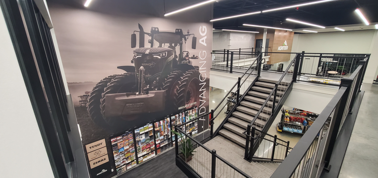 Large Mural of Fendt Tractor within AGCO dealership