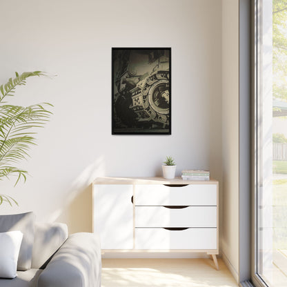 D11 Track Action | Triptych | Left Panel | Framed