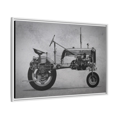 Vintage Farmall Pony Cutaway Drawing | Framed Wall Art on Canvas