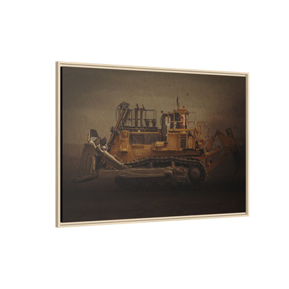 Big Komatsu Dozer | Framed Wall Art on Stretched Canvas