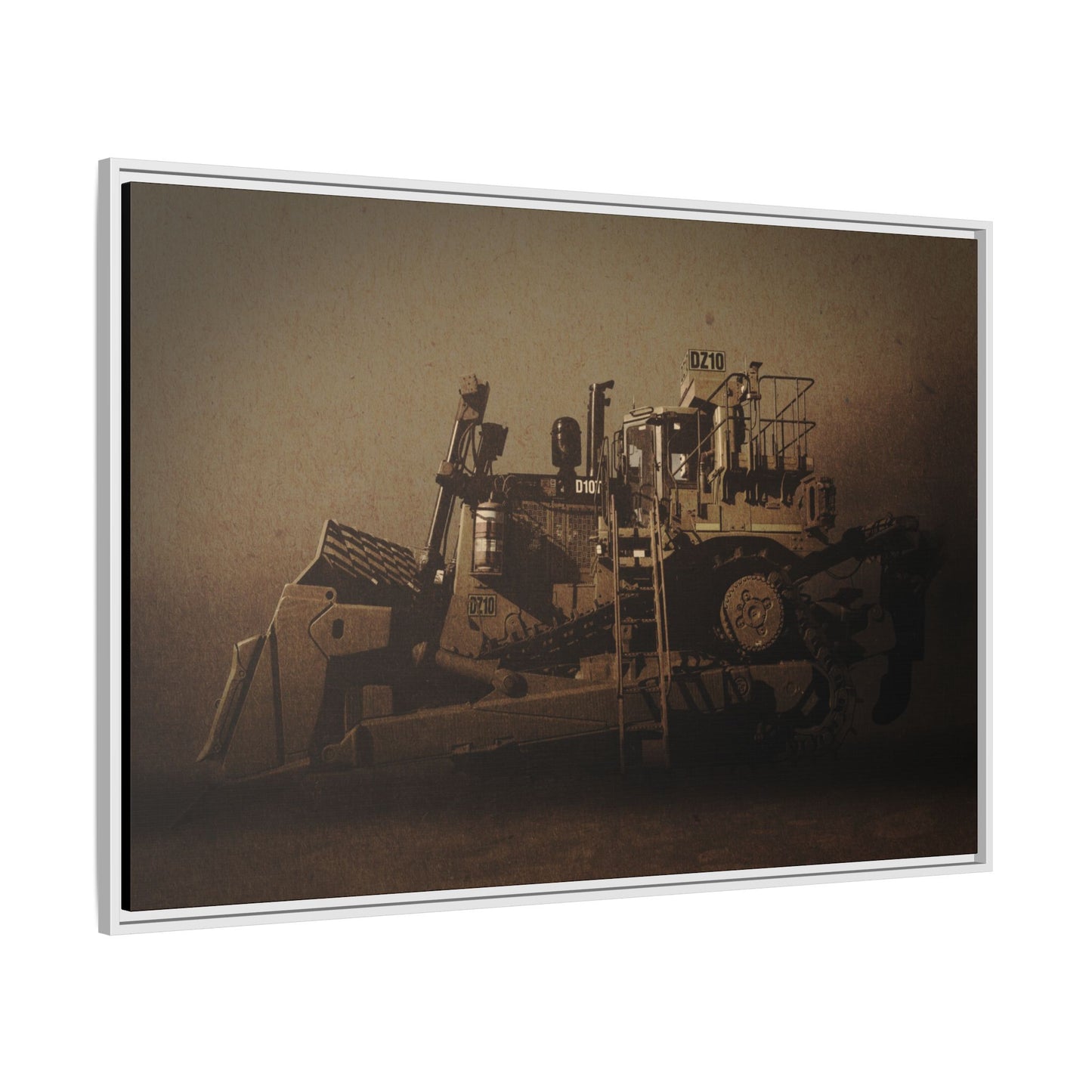 Classic D10Z Dozer | Framed Wall Art on Stretched Canvas