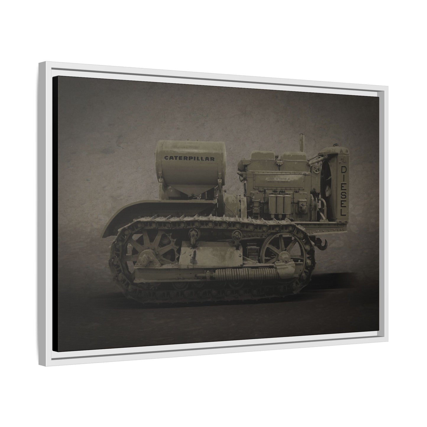 Vintage 60 'Diesel' Crawler | Framed Photo Wall Art on Canvas