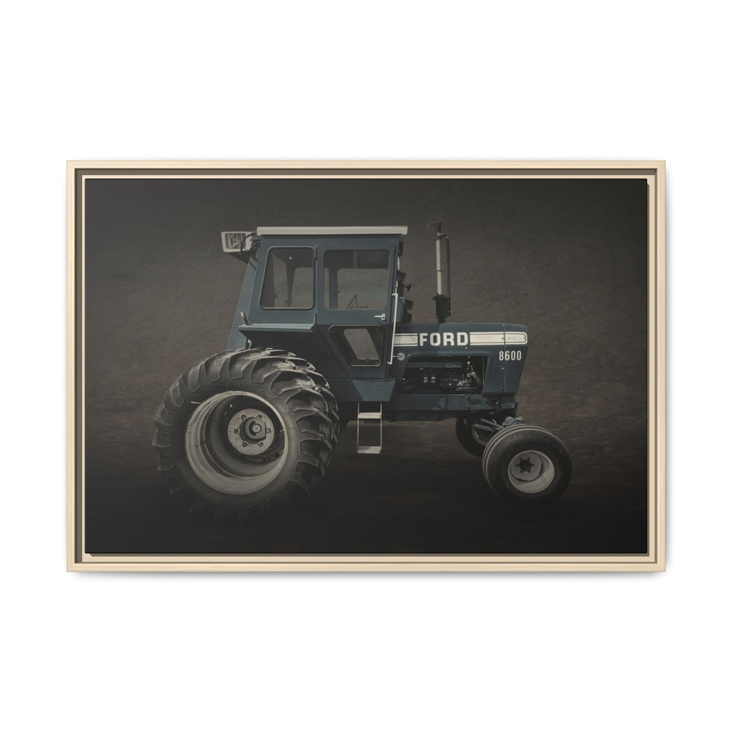 Vintage Ford 8600 Tractor Photo Wall Art on Canvas