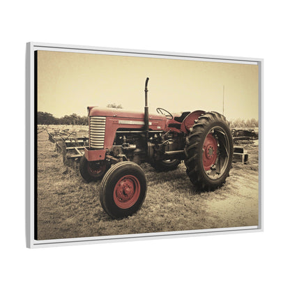 Vintage Massey MF 35 Workhorse in Field - Framed Wall Art Canvas
