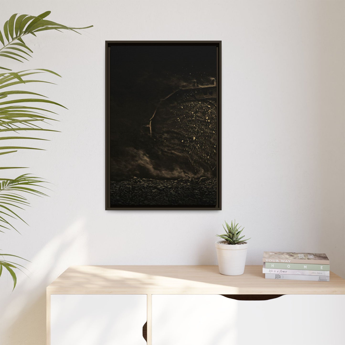 Epic Dozer Track Triptych Left | Matte Canvas Print (Framed)