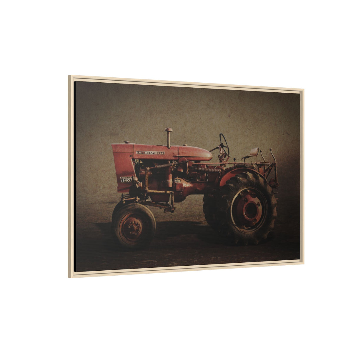 Vintage Farmall Model 140 Tractor | Framed Wall Art on Stretched Canvas