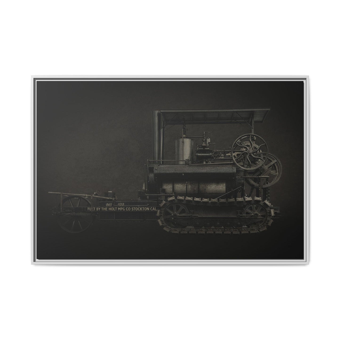 Vintage Holt Crawler Photo Wall Art on Canvas | Industrial Artwork