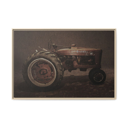 Vintage Farmall M Tractor | Framed Wall Art on Stretched Canvas