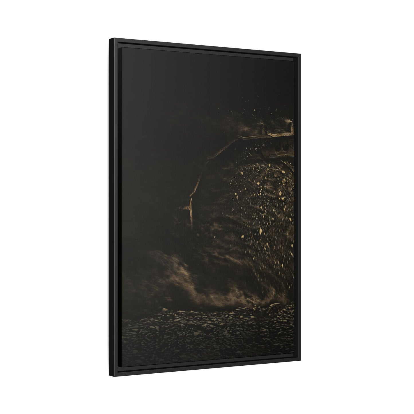 Epic Dozer Track Triptych Left | Matte Canvas Print (Framed)