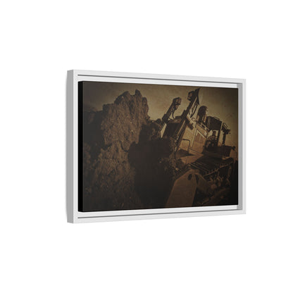 D8 Dozer Action| Framed Wall Art on Stretched Canvas