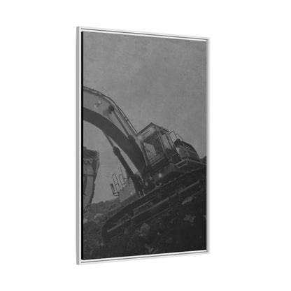Copy of Excavator Triptych Center Jondo | Matte Canvas Print (Framed)