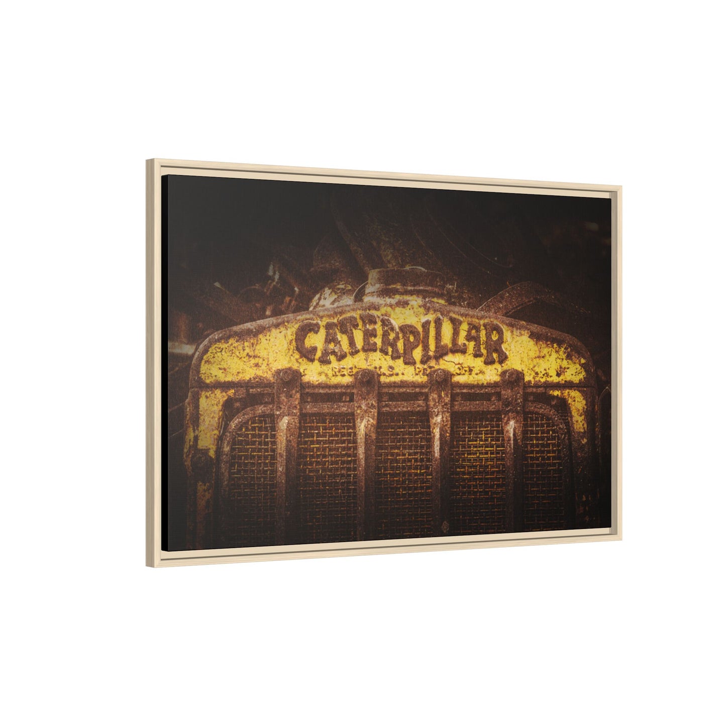 Weathered & Worn Vintage Crawler Grill | Framed Wall Art on Stretched Canvas