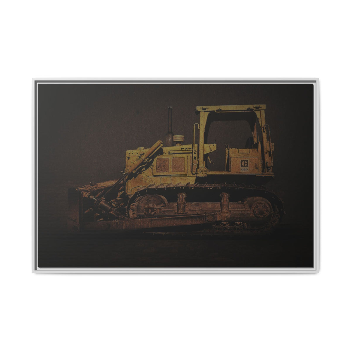 Classic D6D Dozer | Framed Wall Art on Stretched Canvas