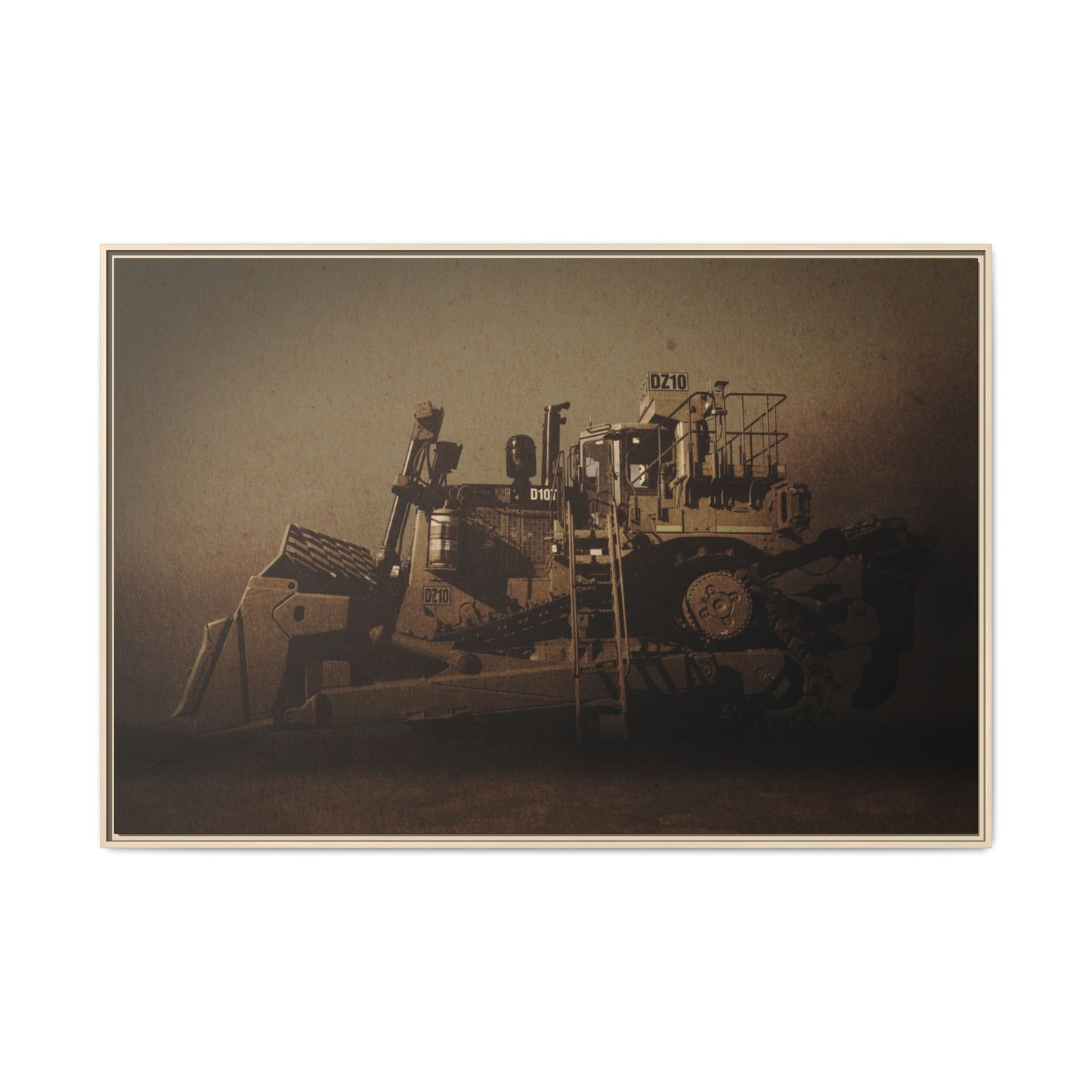 Classic D10Z Dozer | Framed Wall Art on Stretched Canvas