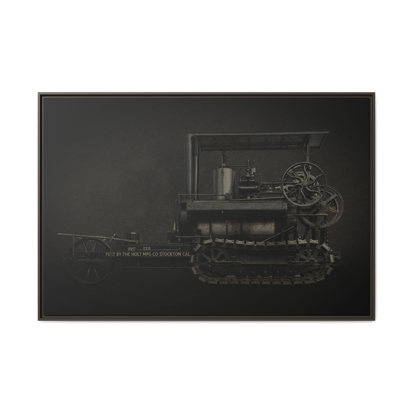 Vintage Holt Crawler Photo Wall Art on Canvas | Industrial Artwork