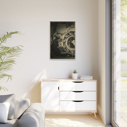 D11 Track Action | Triptych | Left Panel | Framed