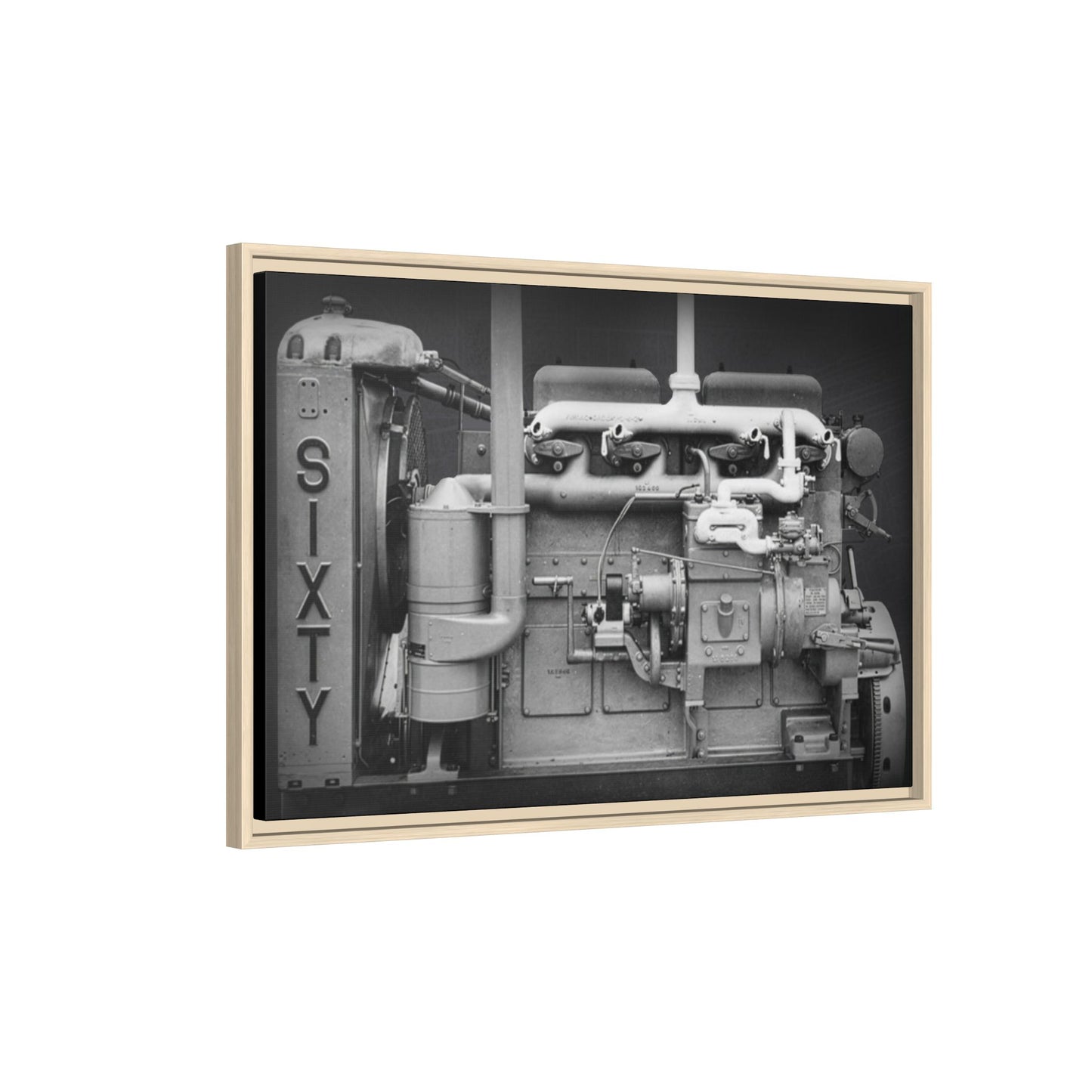 Vintage Caterpillar Power System Sixty Wall Art on Framed Canvas