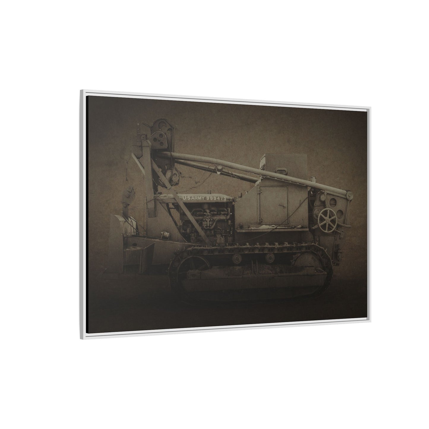 Vintage Military  D7 Diesel Ten | Photo Wall Art on Canvas