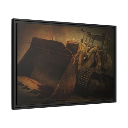 Classic 977K Dozer Action | Gold |  Framed Wall art on Stretched Canvas