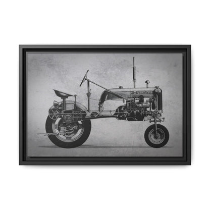 Vintage Farmall Pony Cutaway Drawing | Framed Wall Art on Canvas