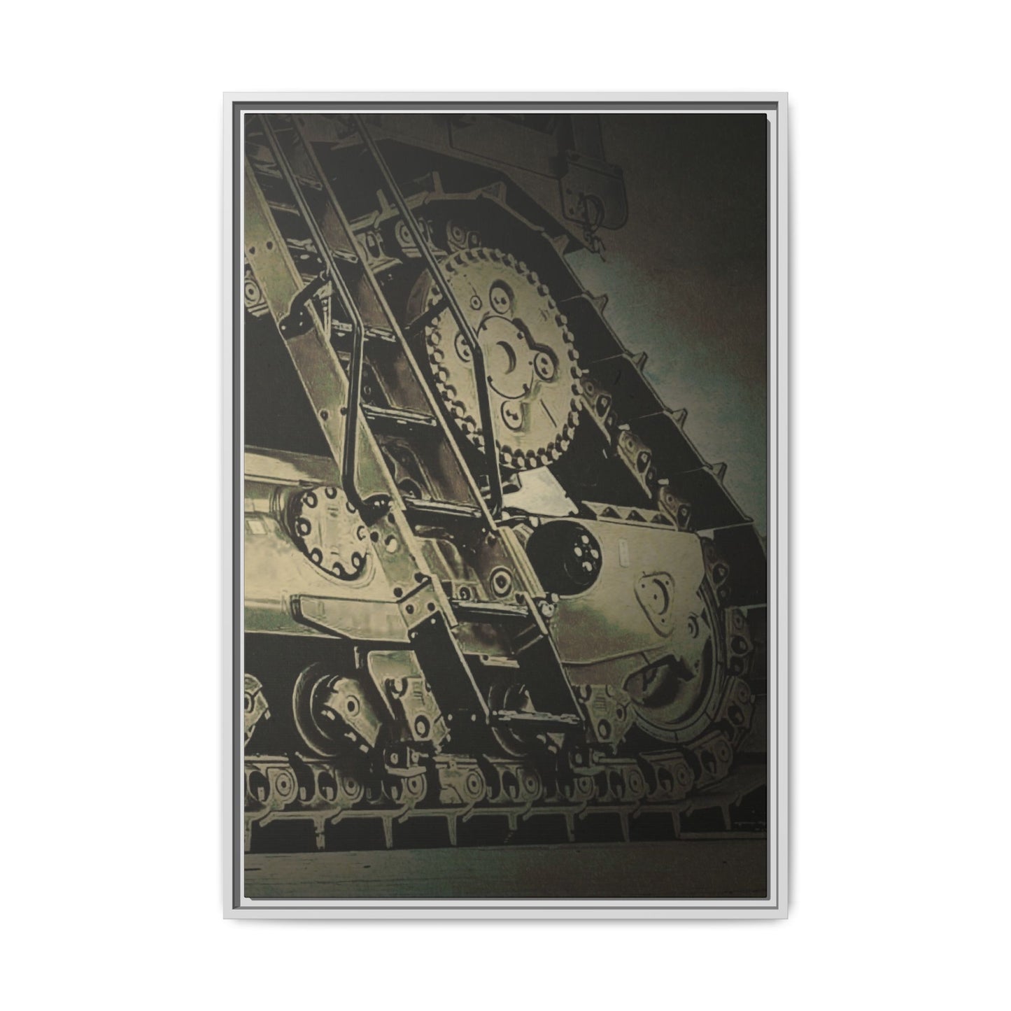 D11 Track Action | Triptych | Right Panel | Framed