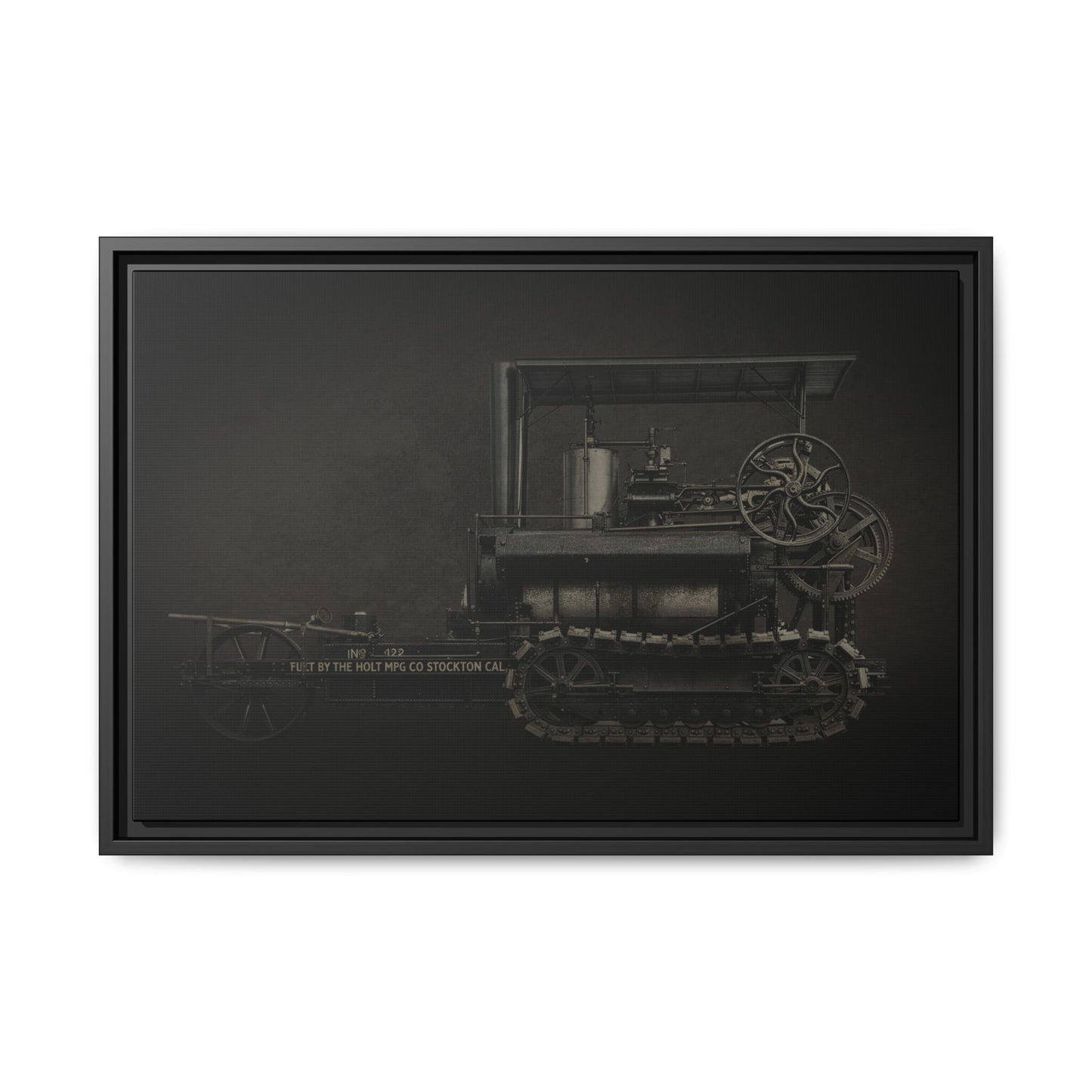 Vintage Holt Crawler Photo Wall Art on Canvas | Industrial Artwork