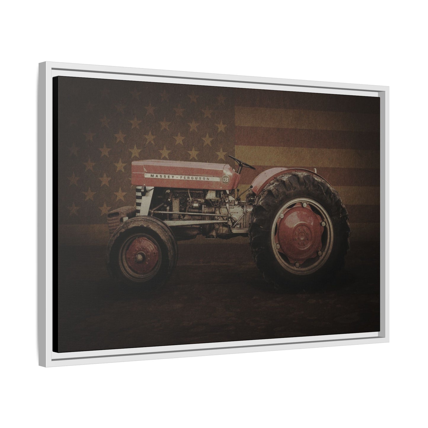 Patriotic Massey 135 | Framed Wall Art on Stretched Canvas