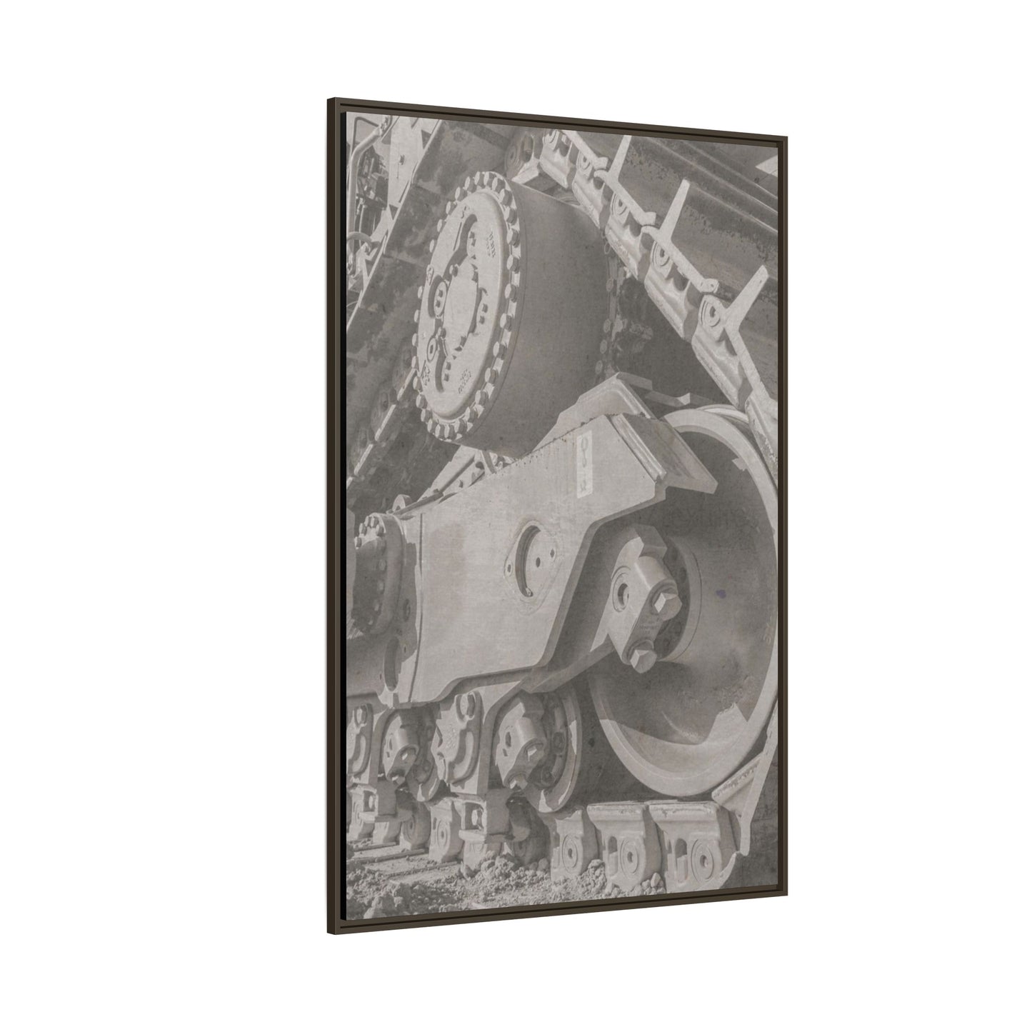 Epic D8 Dozer Triptych | Light Gray | Center Panel | Jondo | Matte Canvas Print (Framed)