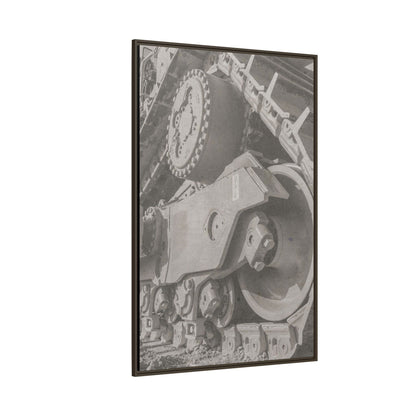 Epic D8 Dozer Triptych | Light Gray | Center Panel | Jondo | Matte Canvas Print (Framed)
