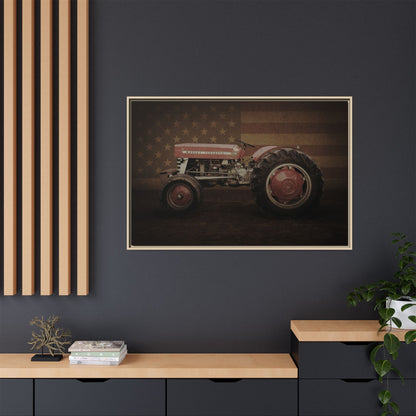 Patriotic Massey 135 | Framed Wall Art on Stretched Canvas