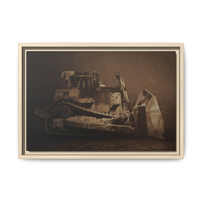 Classic D10T Dozer | Framed Wall Art on Stretched Canvas