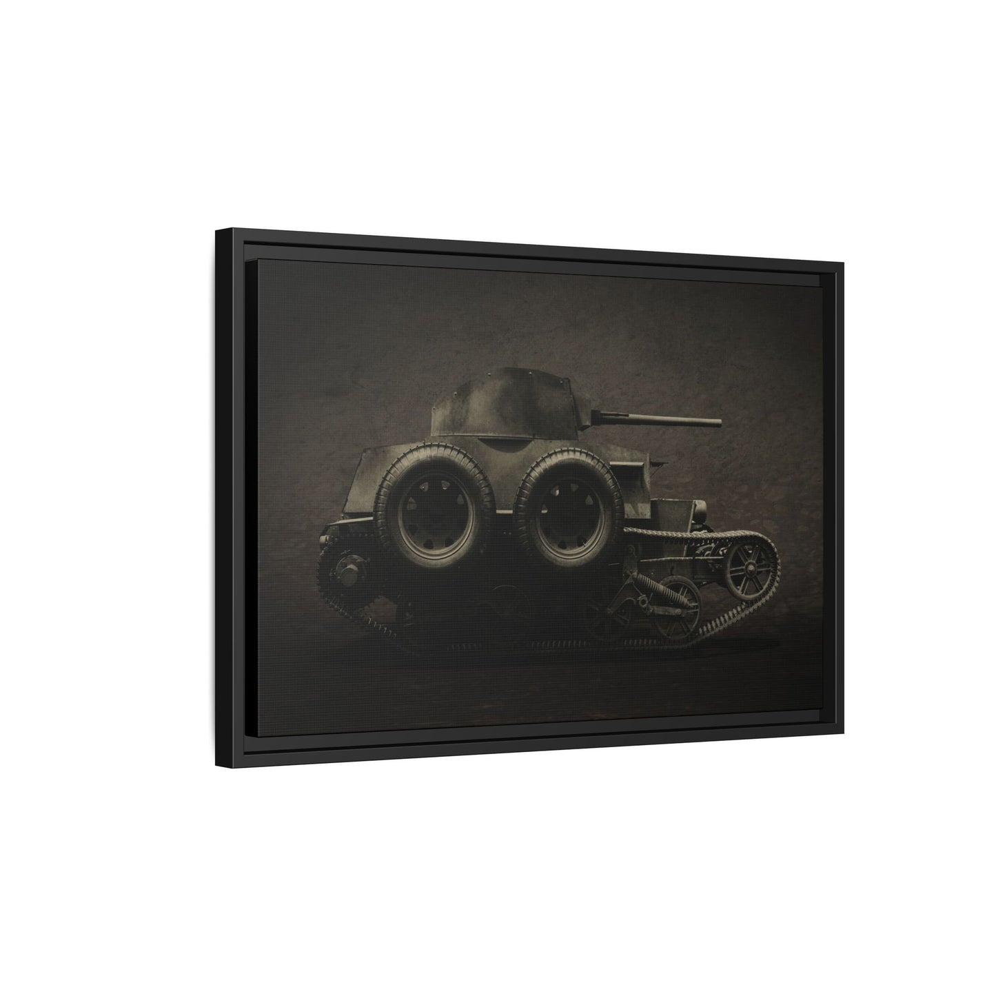 Vintage WWII  Schofield Tank Photo Art on Framed Canvas